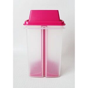 Tupperware Pick A Deli Pink Clear Pickle Keeper 1330-18 Square Container 3 Piece